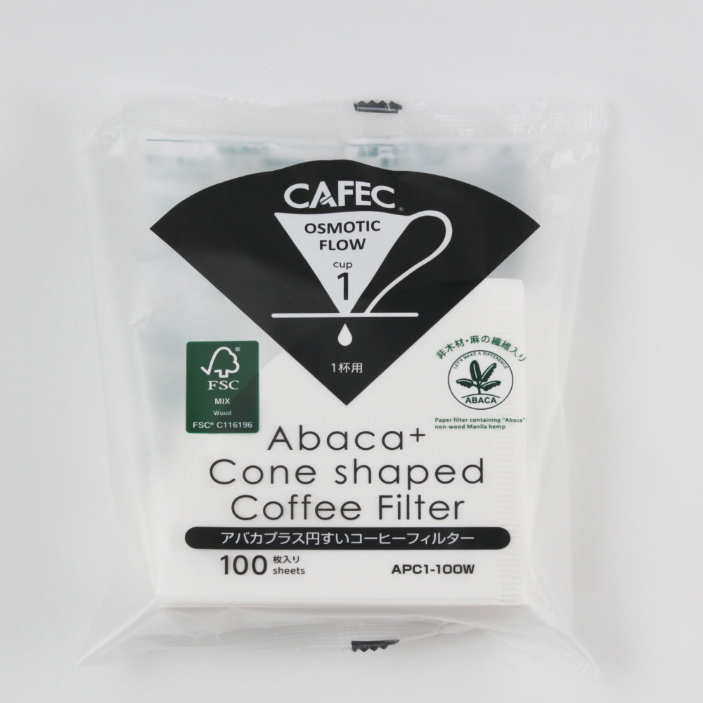 Copie de CAFEC - Filtres Abaca+ Blanc 1 Tasse
